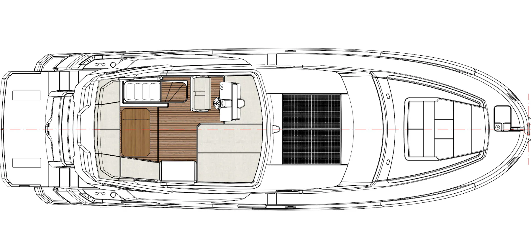 Greenline 45 Fly Flybridge layout