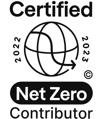 Logo "Certified net zero contributor"