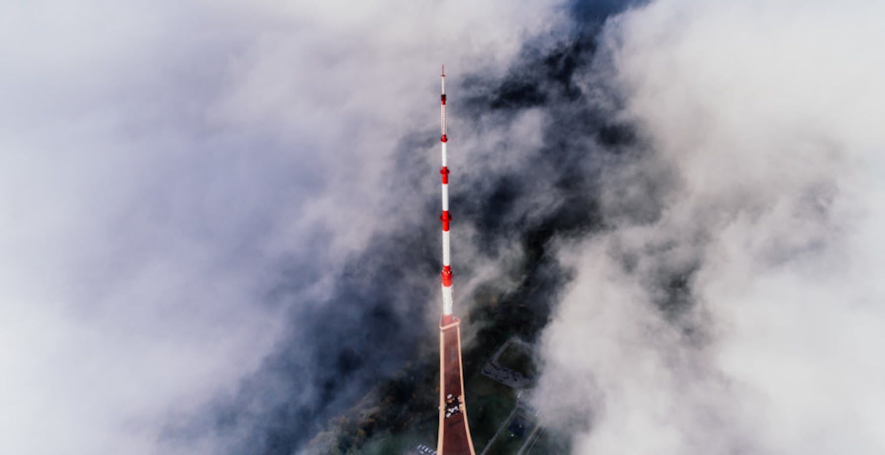 tower in clouds