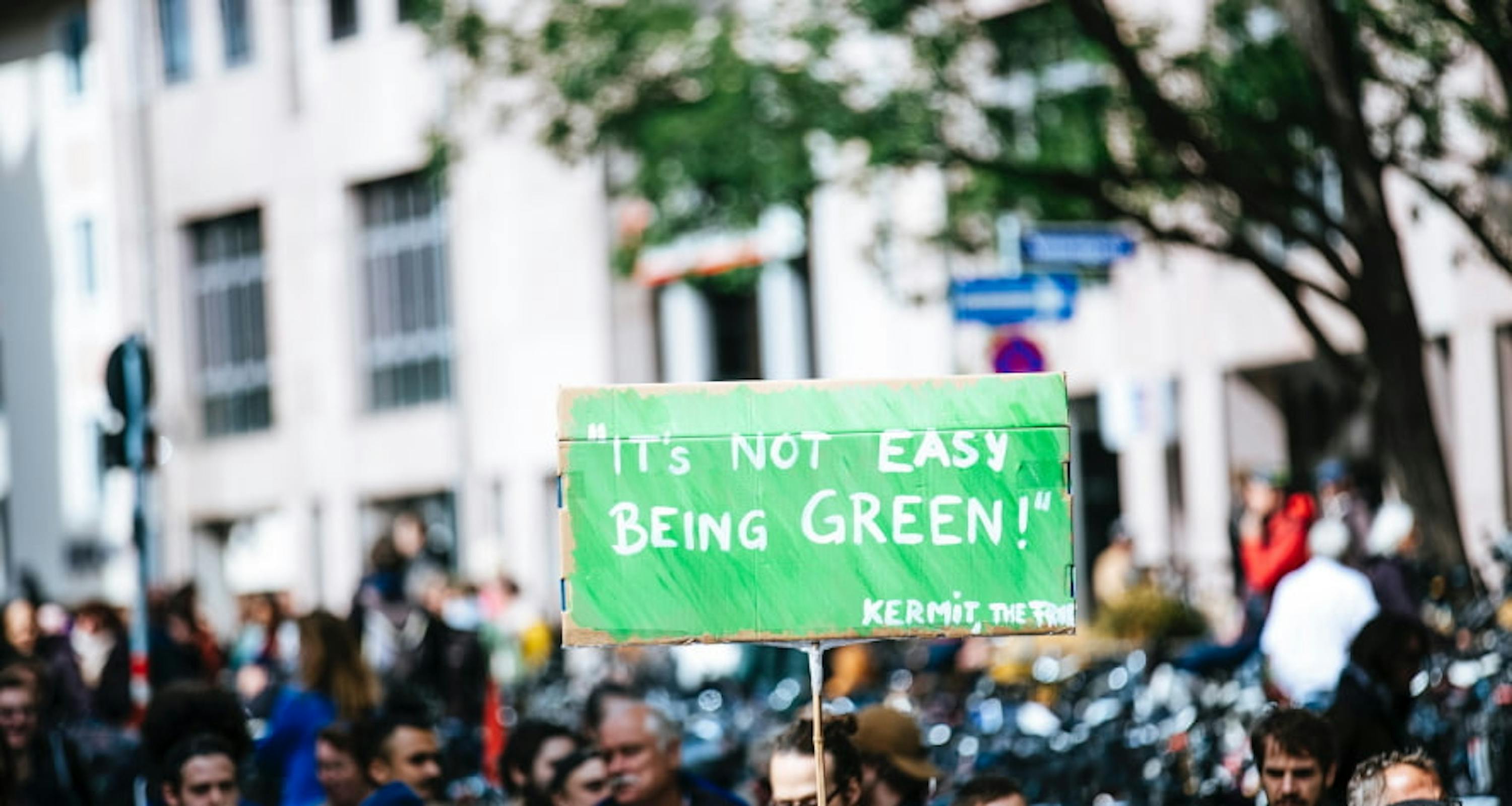 a protest placard