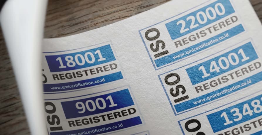 paper listing different ISO regisrations