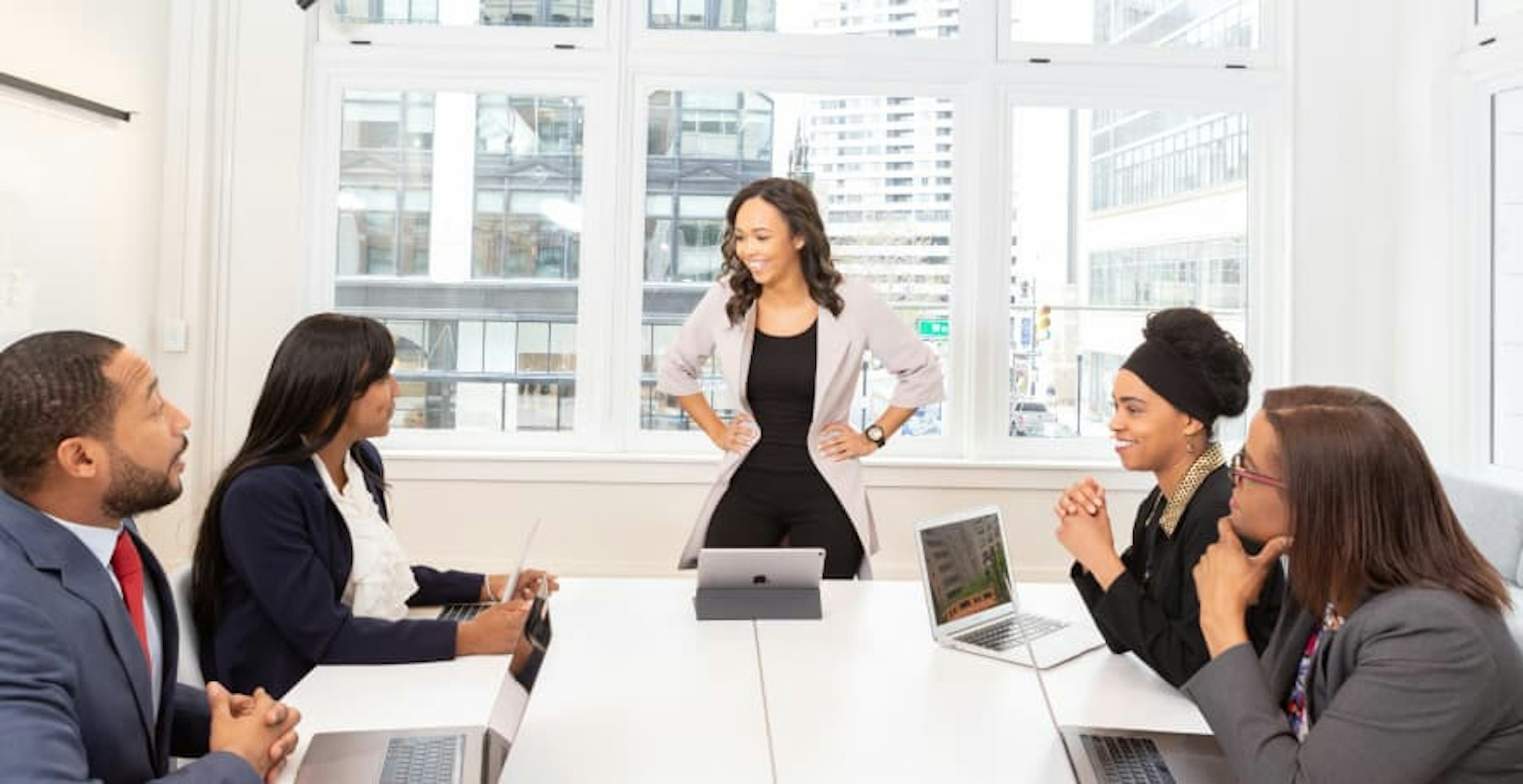 business woman in a meeting
