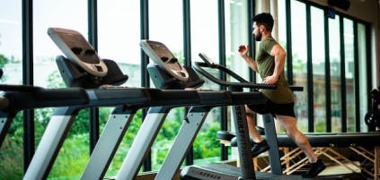 man on treadmill