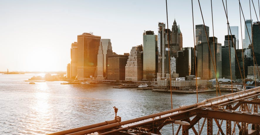 View of Hudson River in NYC