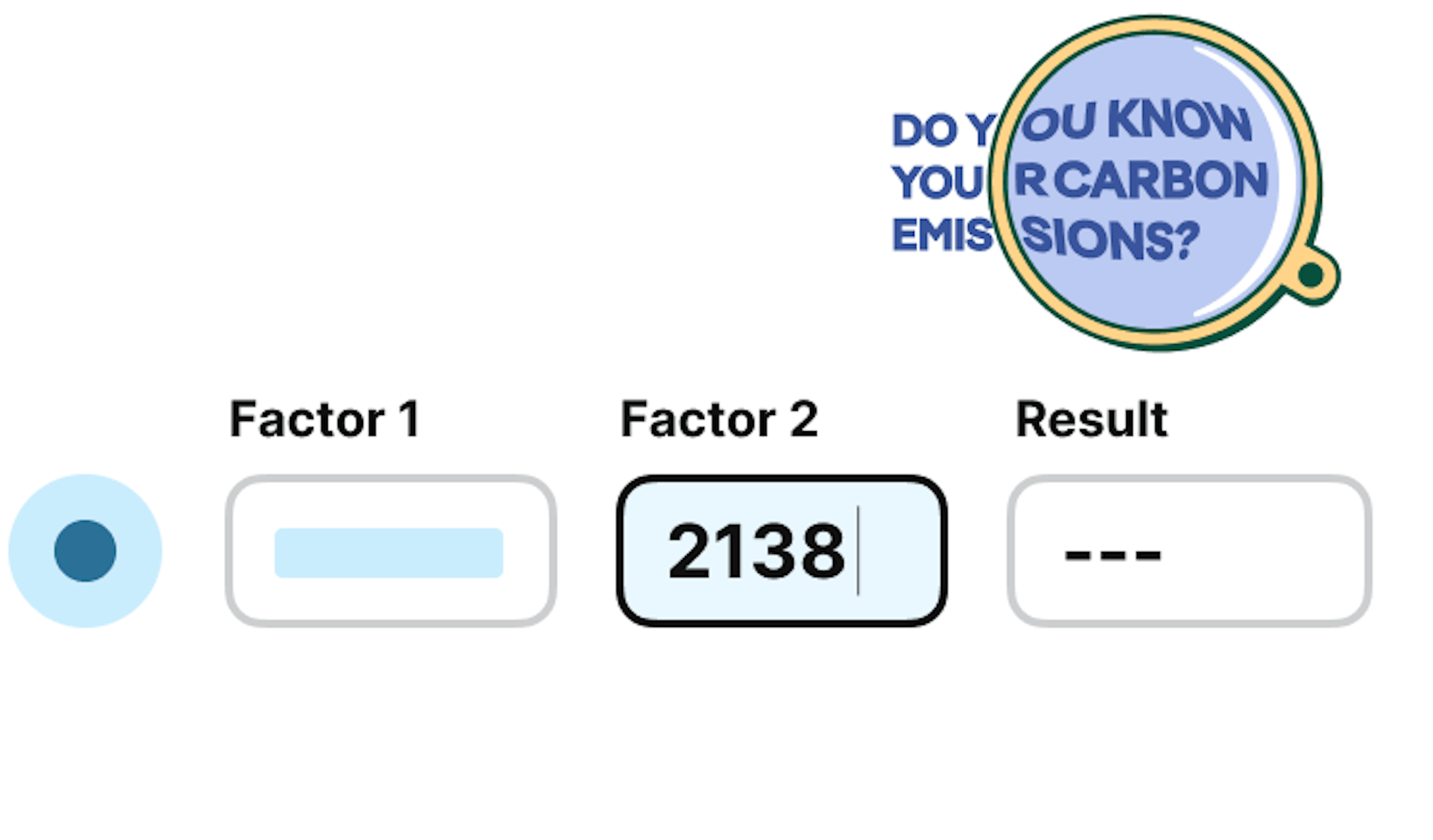 Animation Carbon calculator 