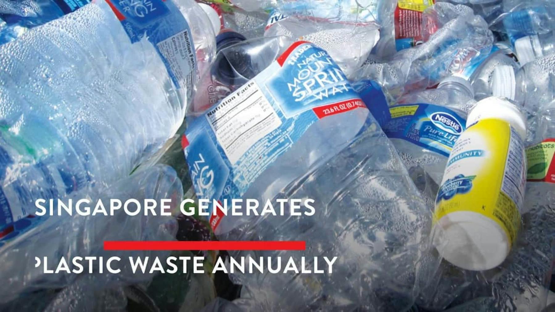 singapore generates plastic waate annual plastic water bottles
