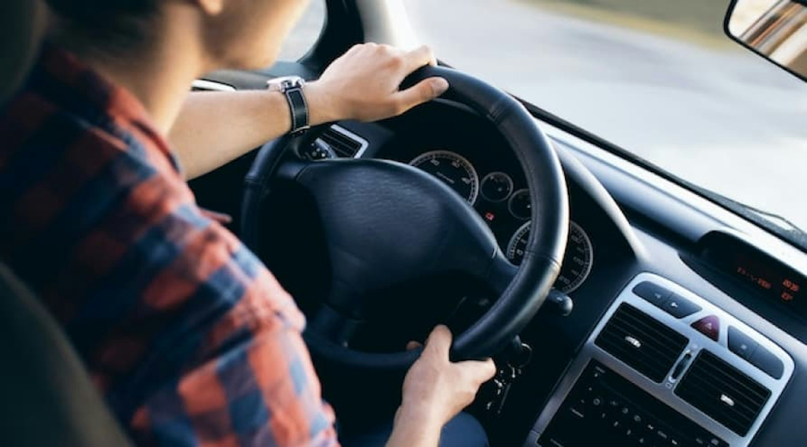 person driving car