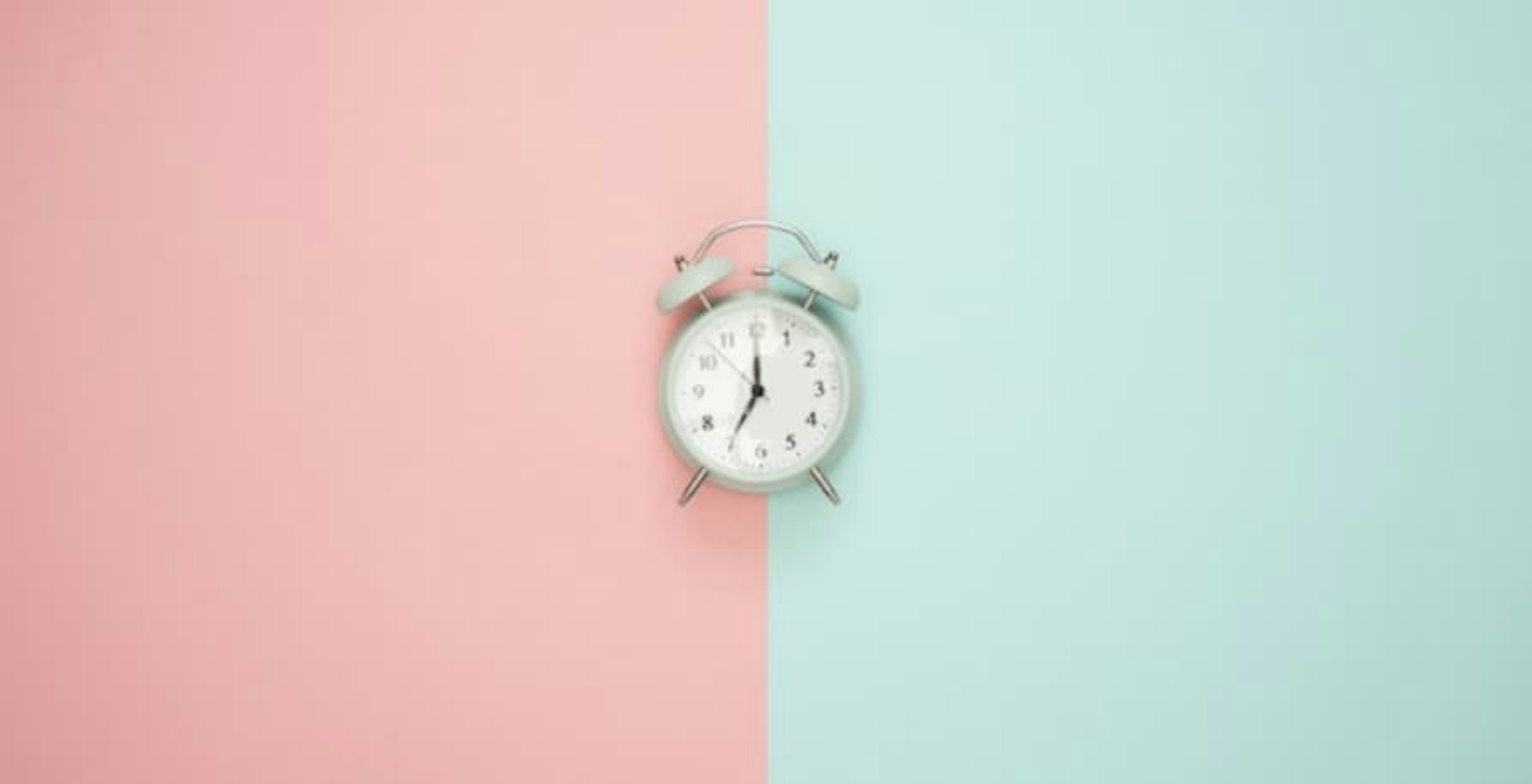 clock pastel pink left and blue right