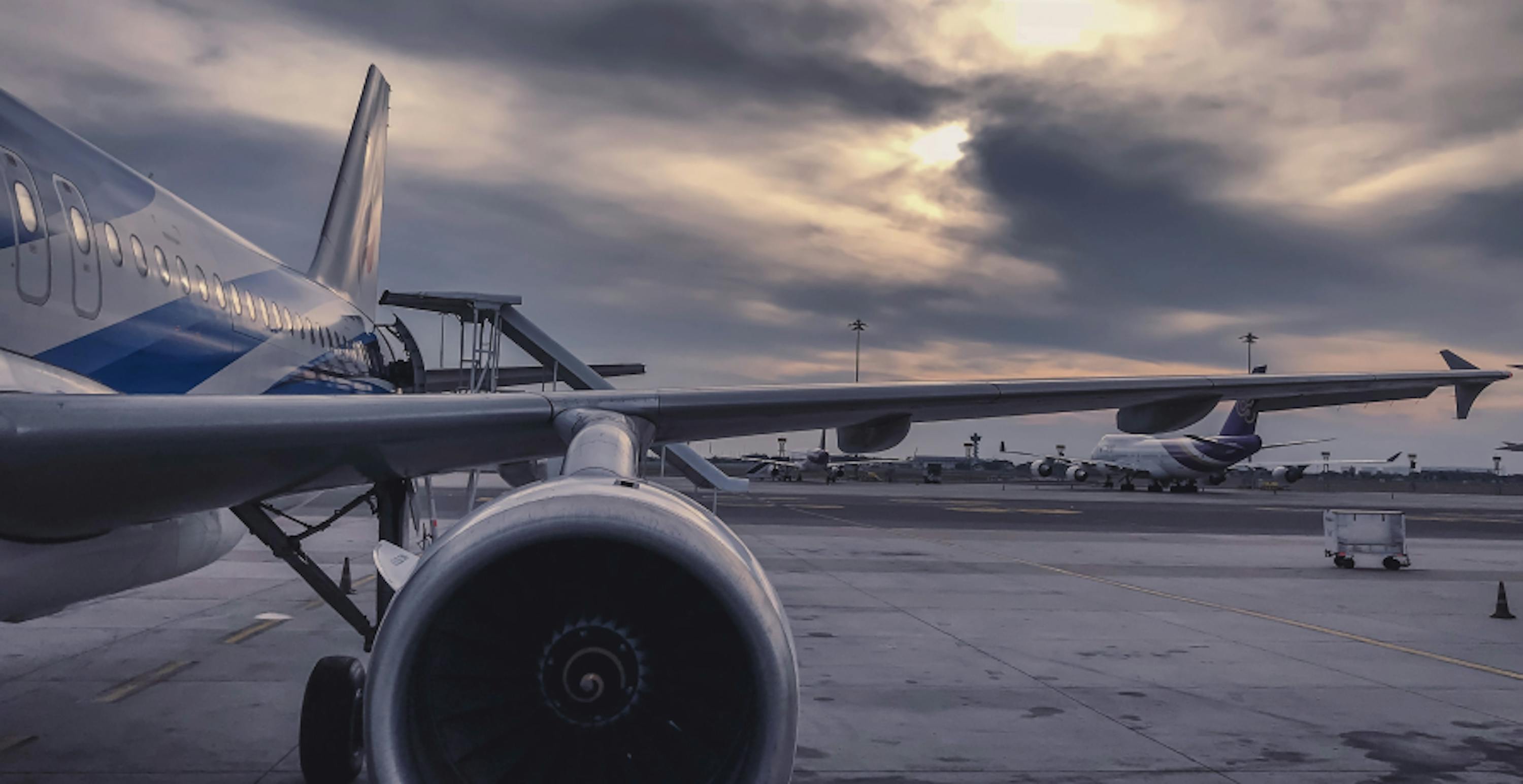 plane sitting on runway