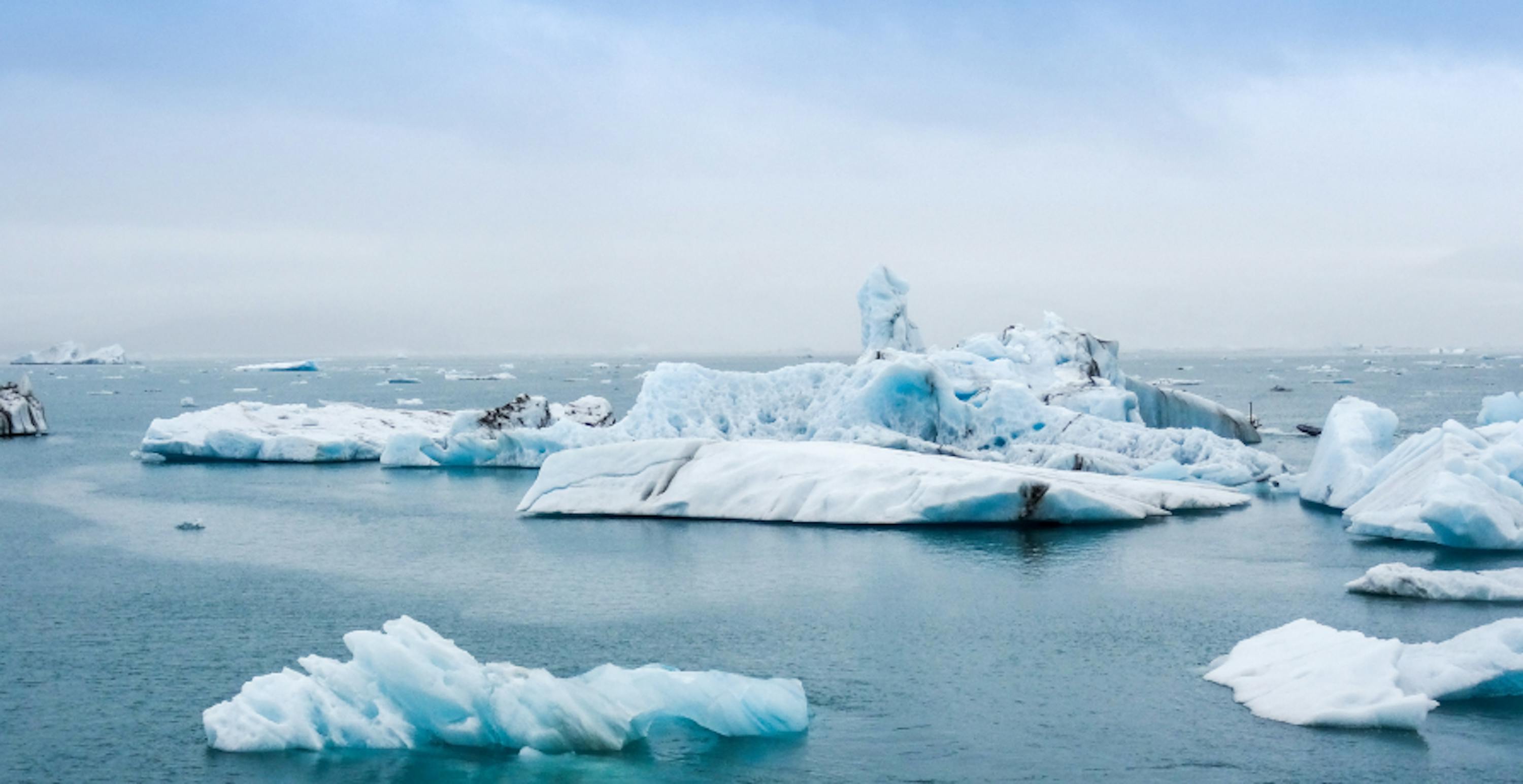 icebergs in ocean