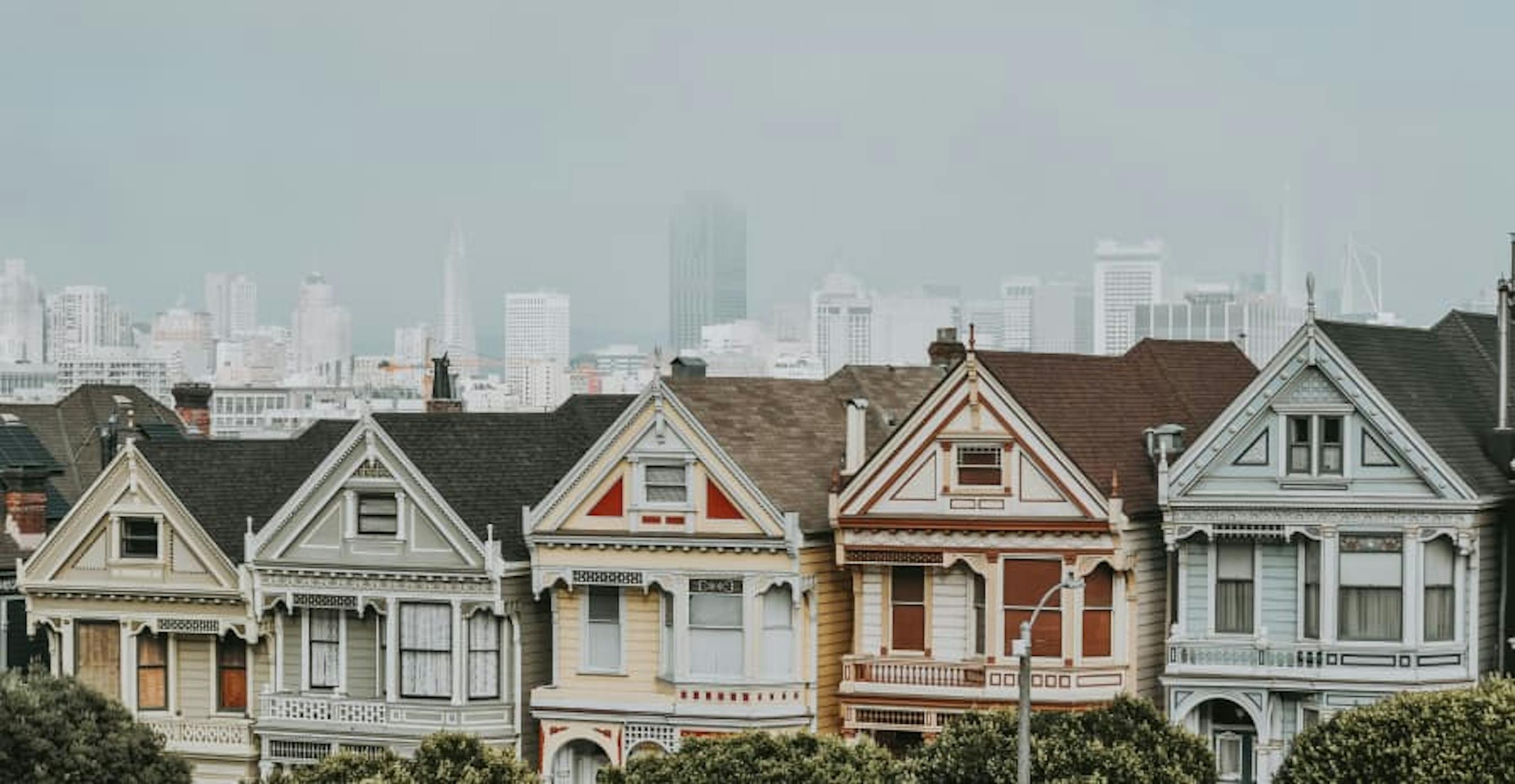 view of painted ladies in san francisco