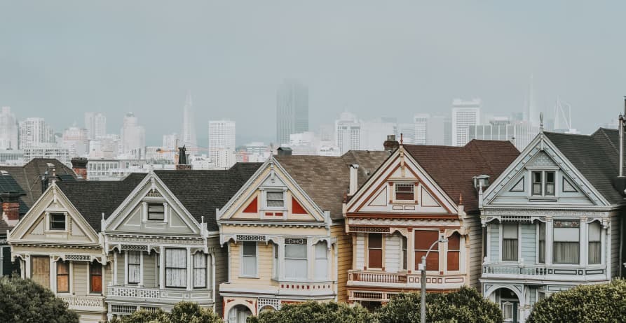 view of painted ladies in san francisco