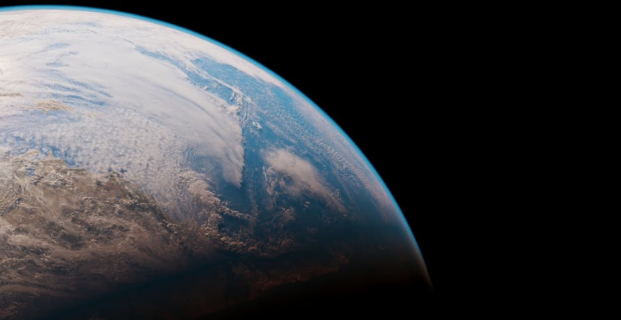 la Terre vue de l'espace