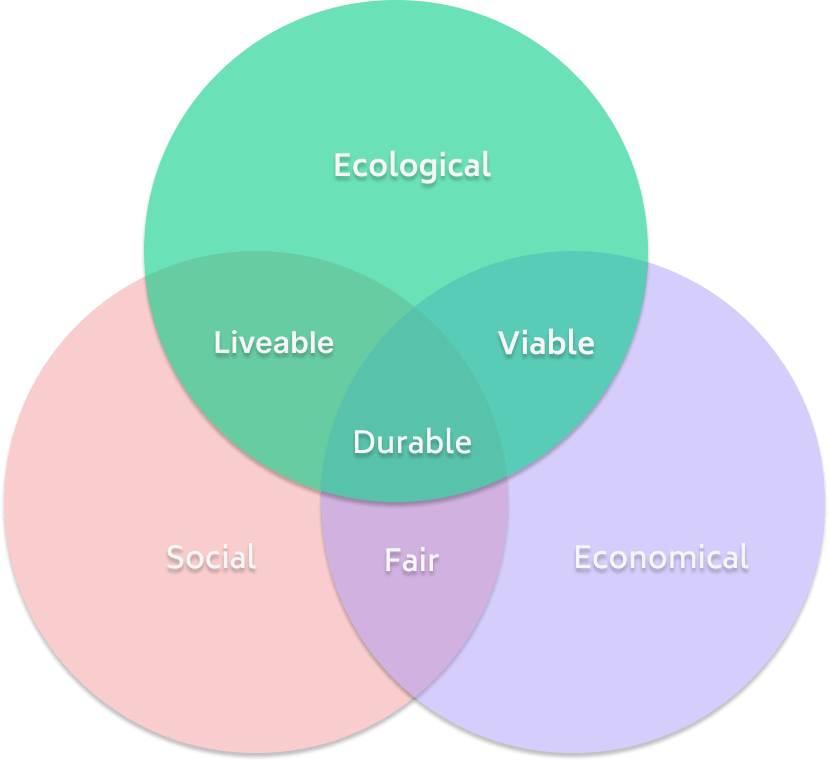 How important are the 3 core elements of sustainable development?