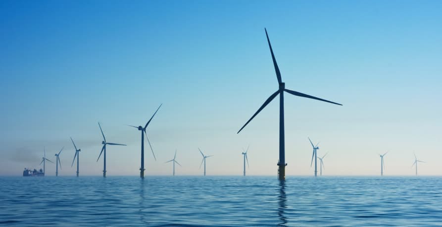 wind turbines in ocean