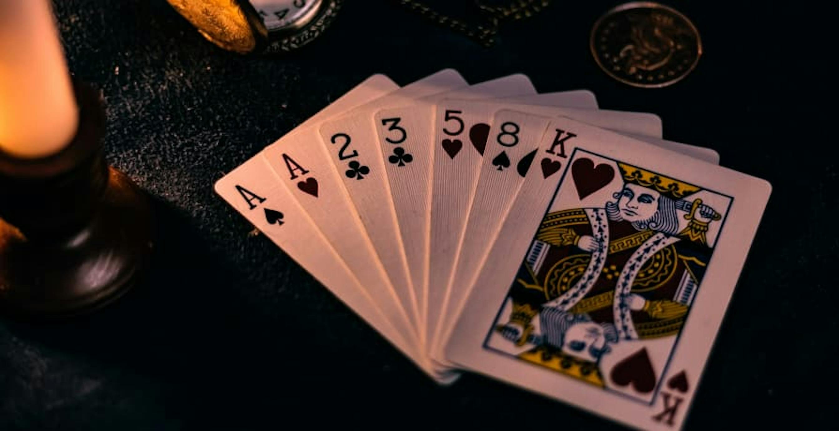 cards laid out on table