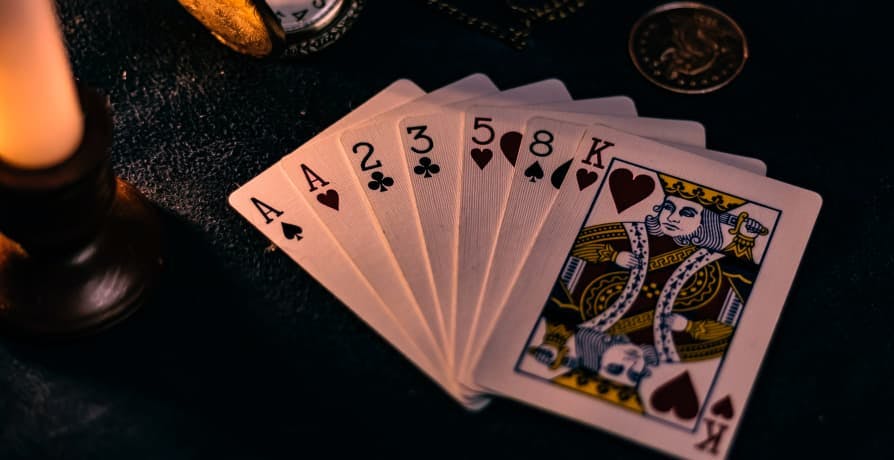 cards laid out on table