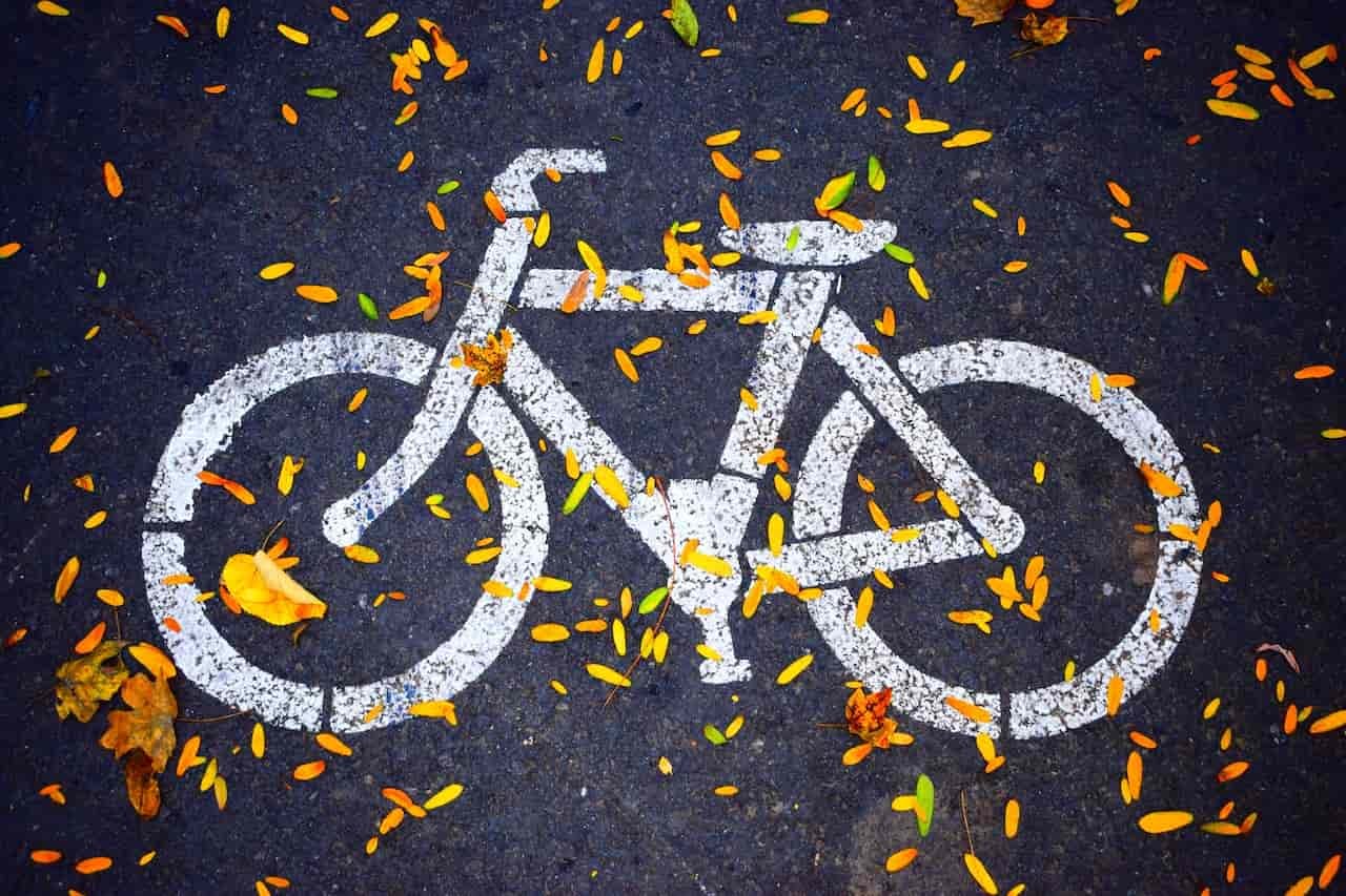 Panneau routier blanc pour bicyclette