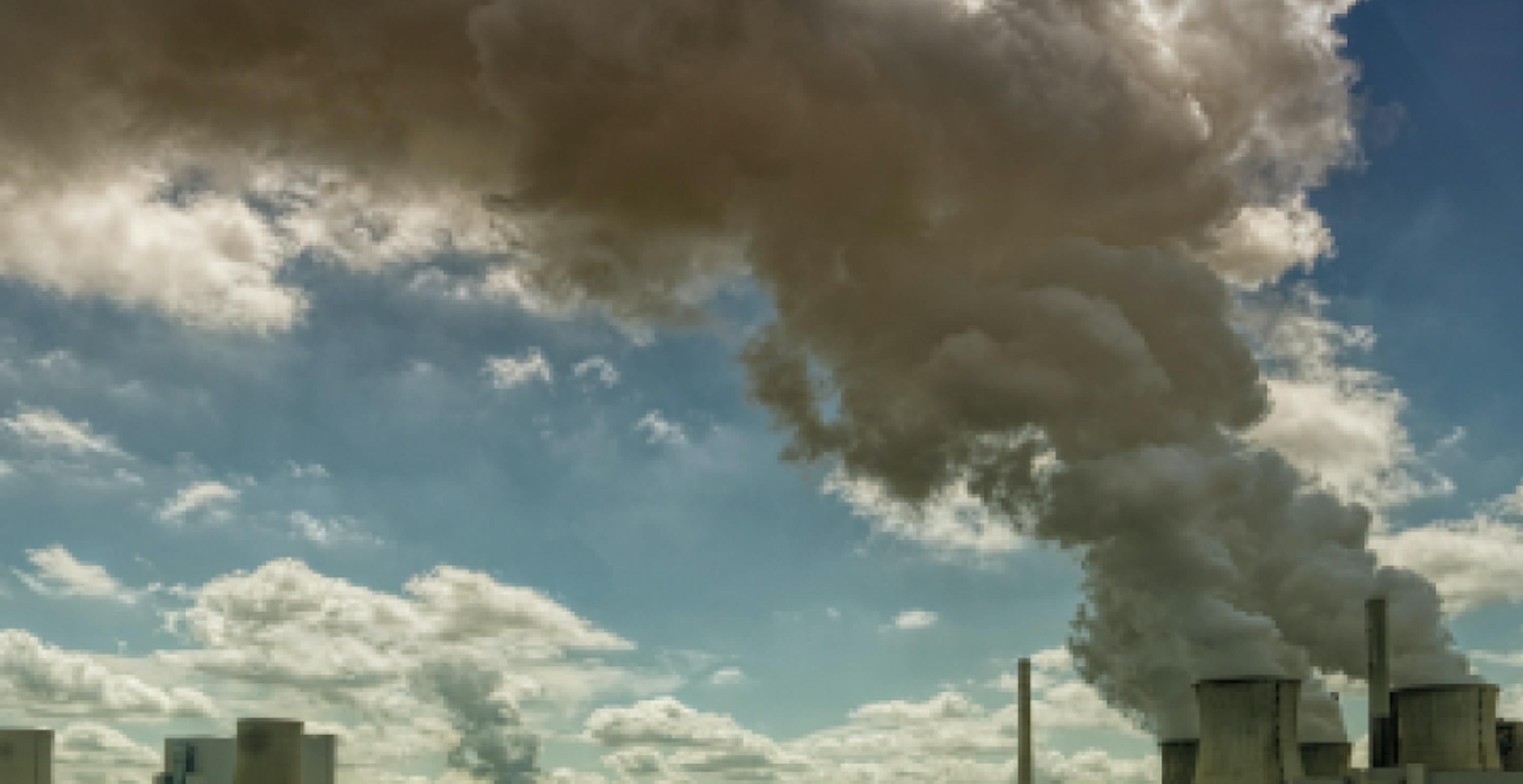 fumée d'usine dans l'air