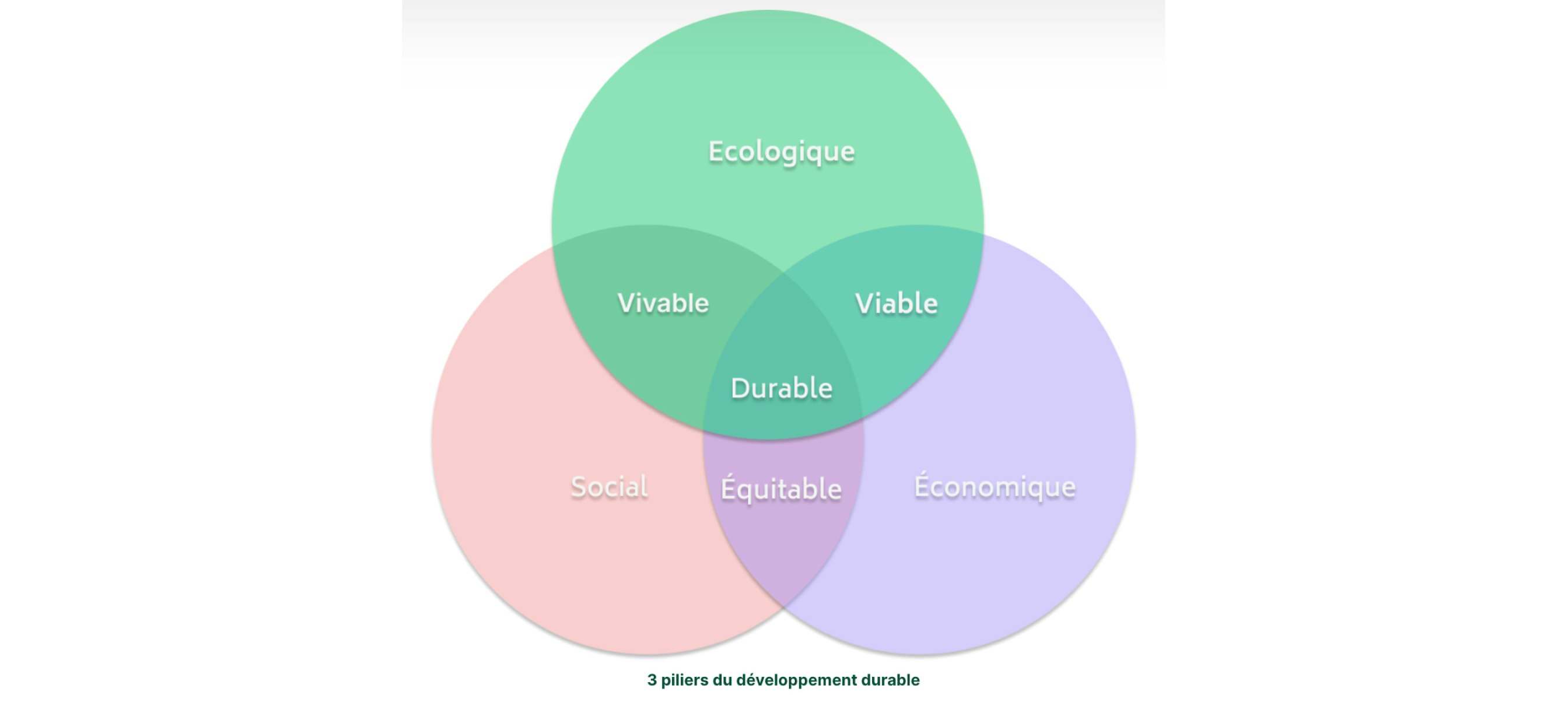 Trois piliers du développement durable