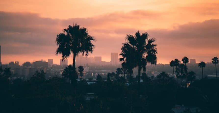 los angeles at sunset