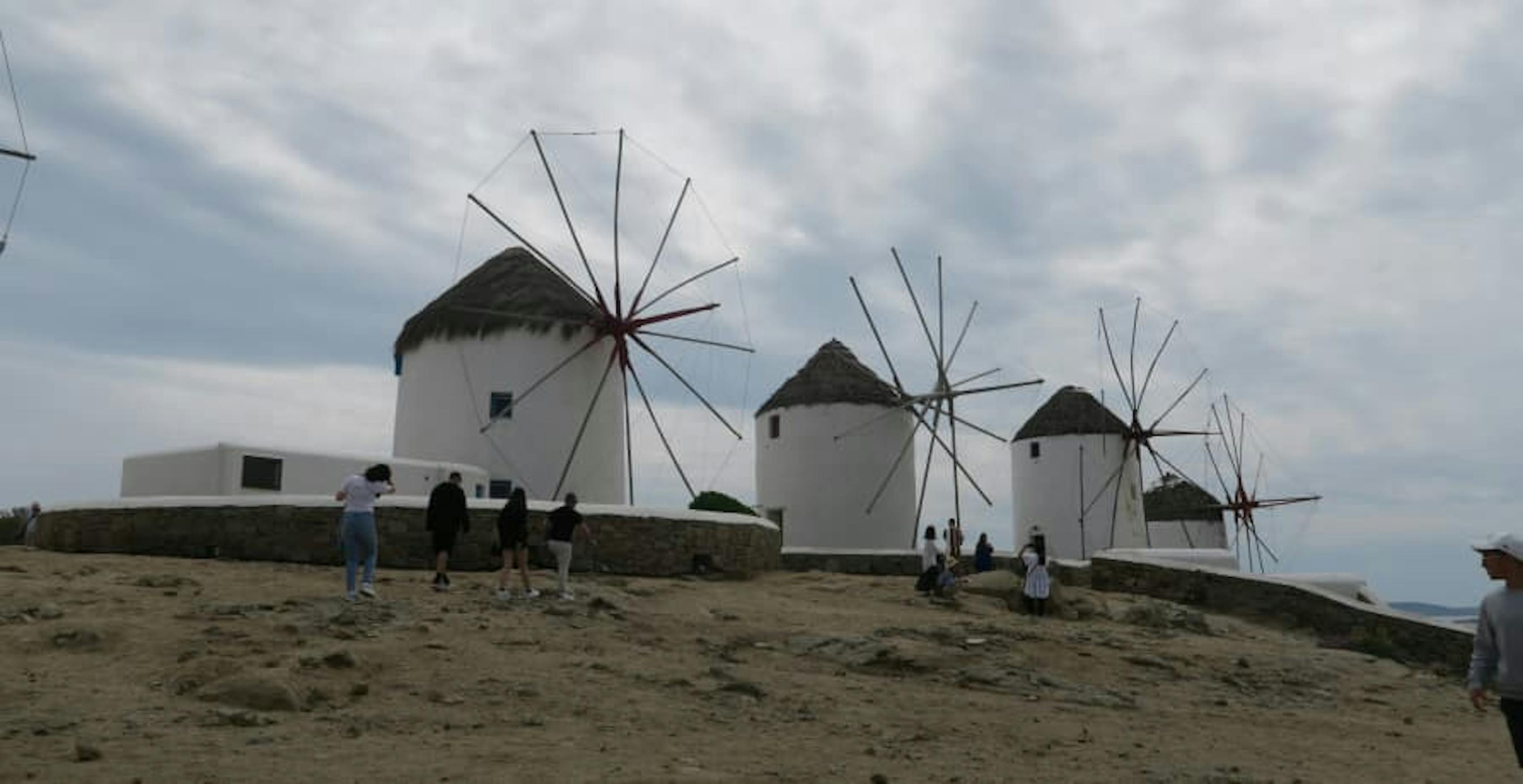 windmills in mykonos, greece