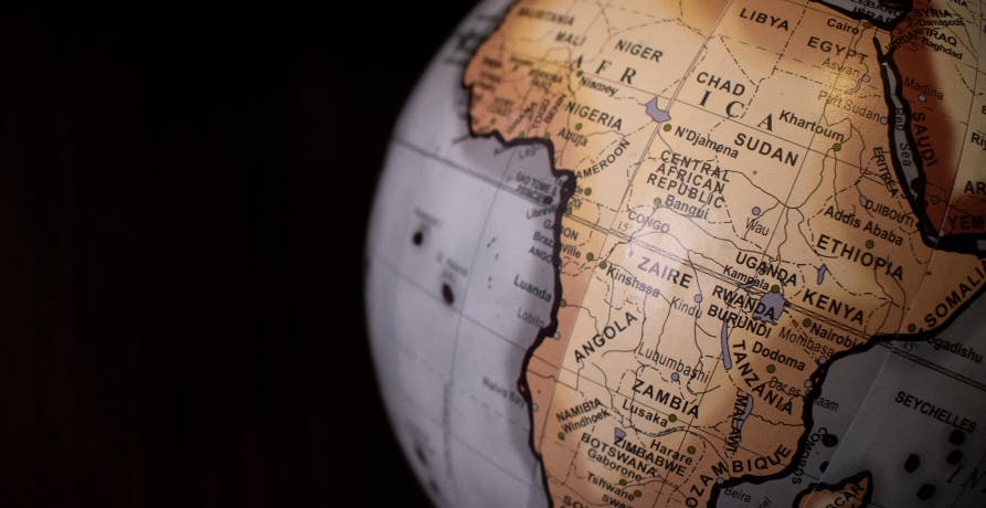 globe terrestre sur le continent africain
