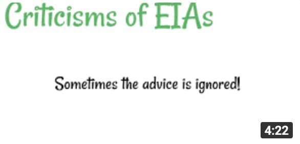 criticisms of EIAs