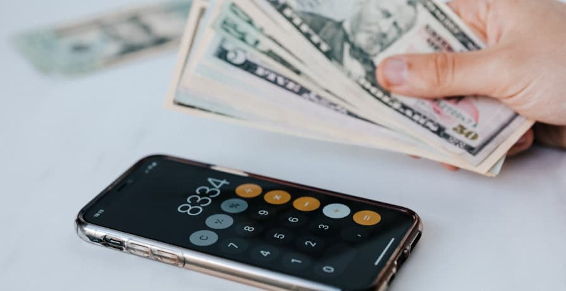 person calculating money