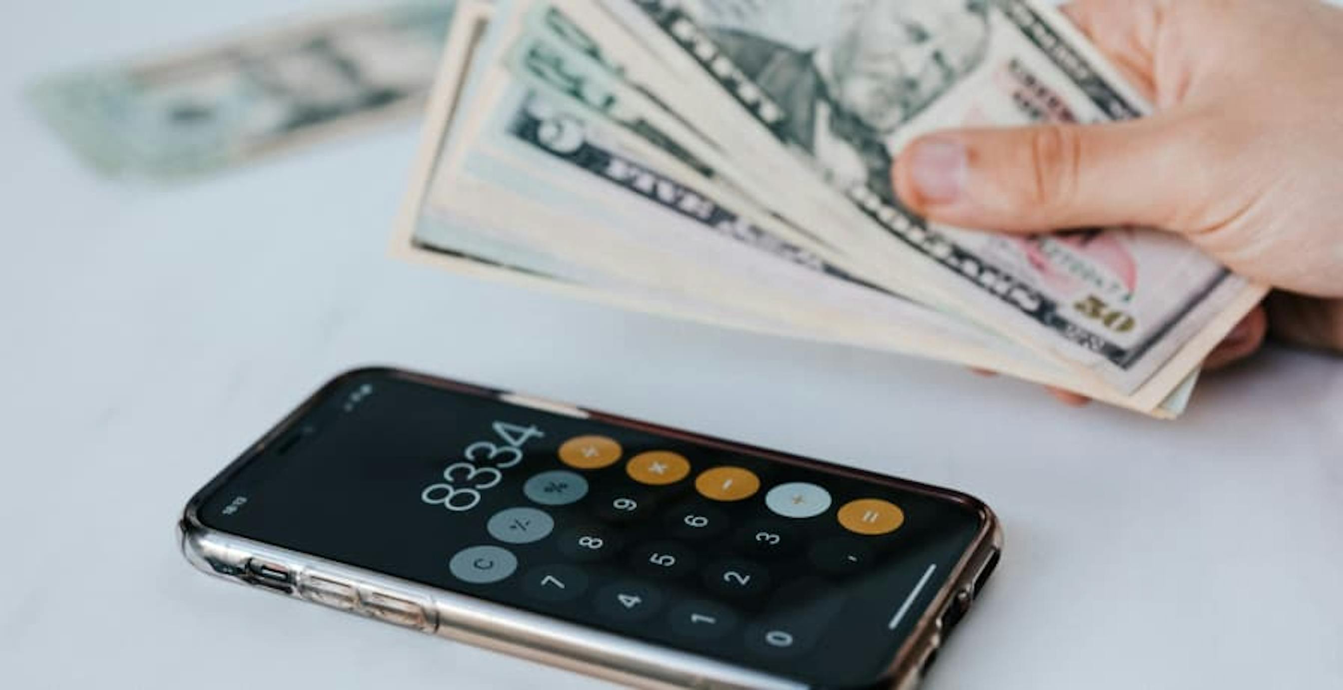 person calculating money