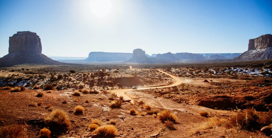 dry baren desert sunny day