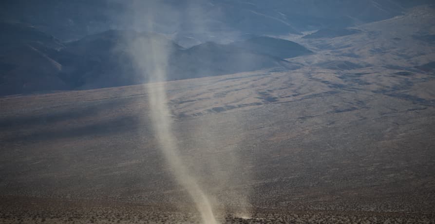 view of a tornado forming