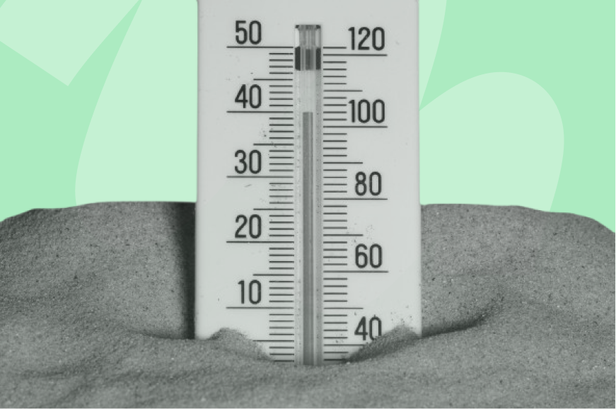 Thermomètre atteignant 40°C