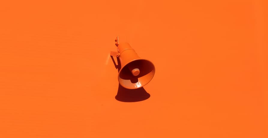 orange microphone