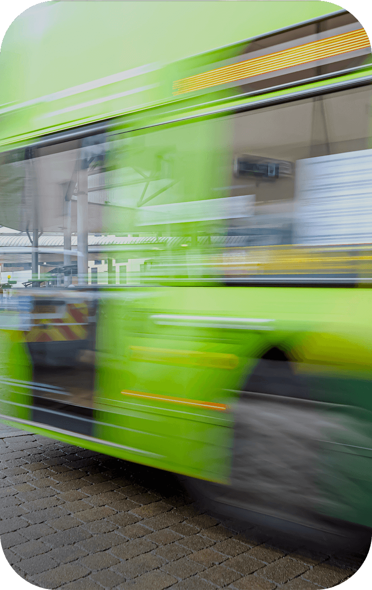 photo of a fast bus