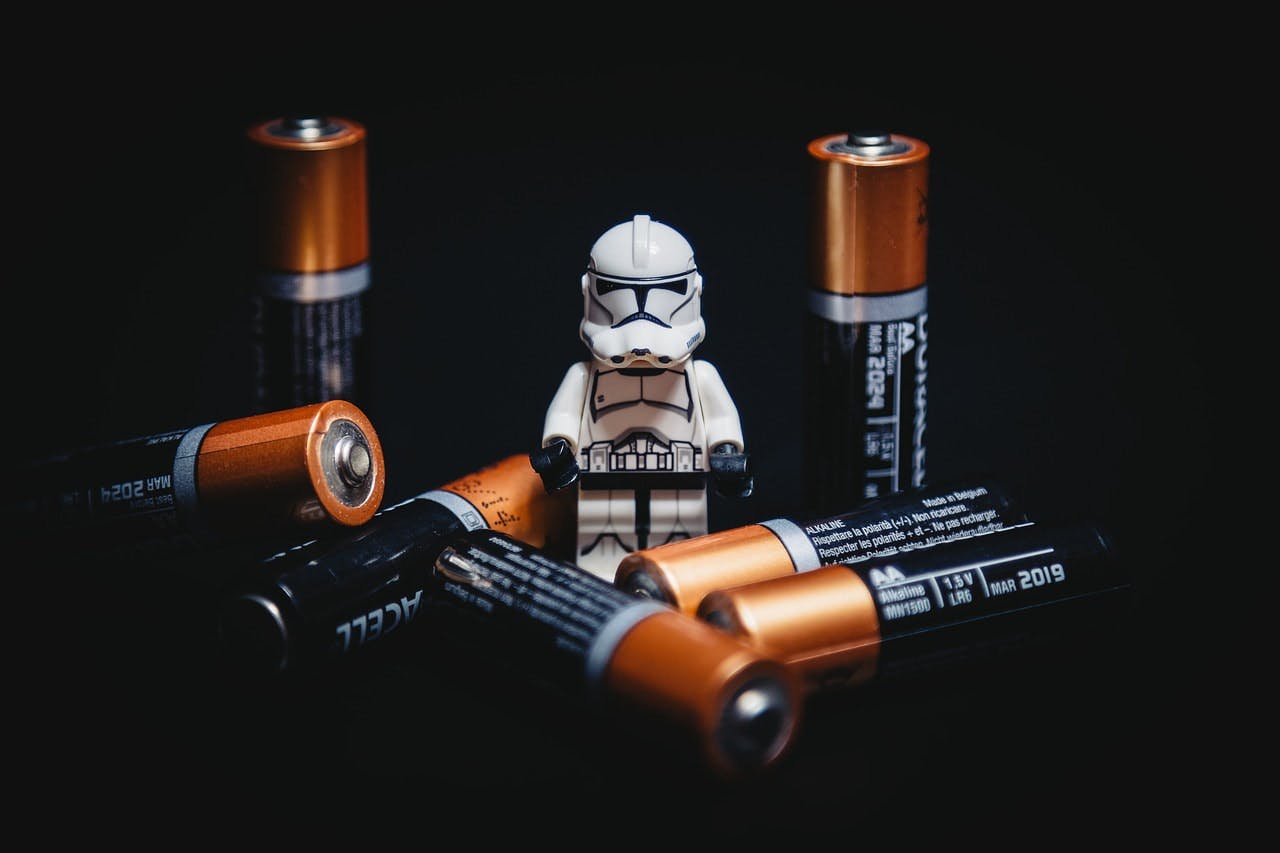 Batteries with star wars lego