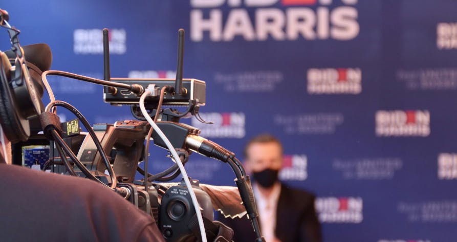 cameras behind biden harris campaign 2020