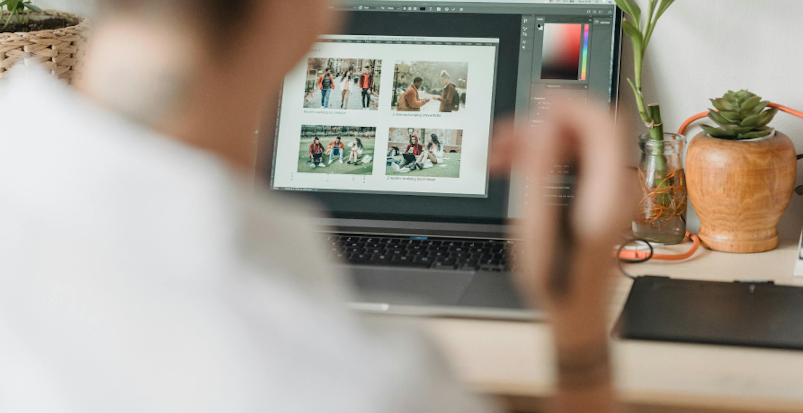 guy editing photos