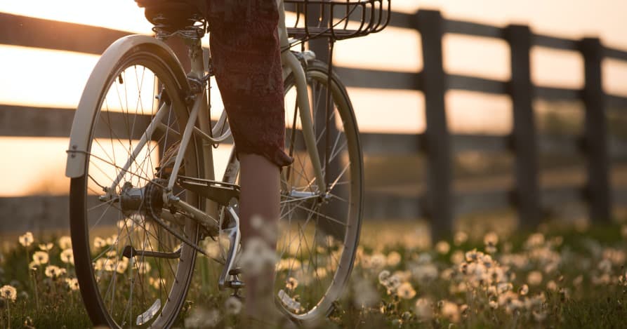 person riding bike