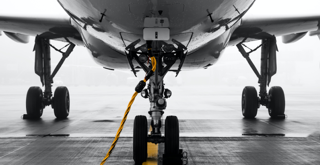 plane on a runway
