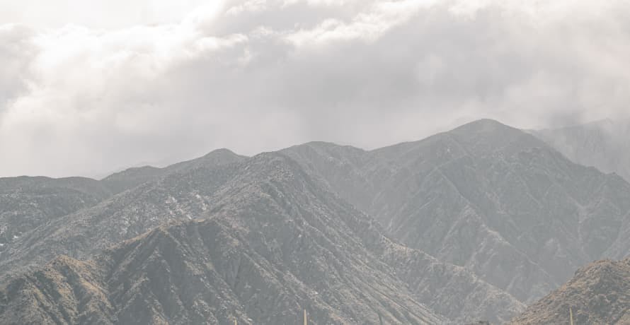 cloudy mountain range
