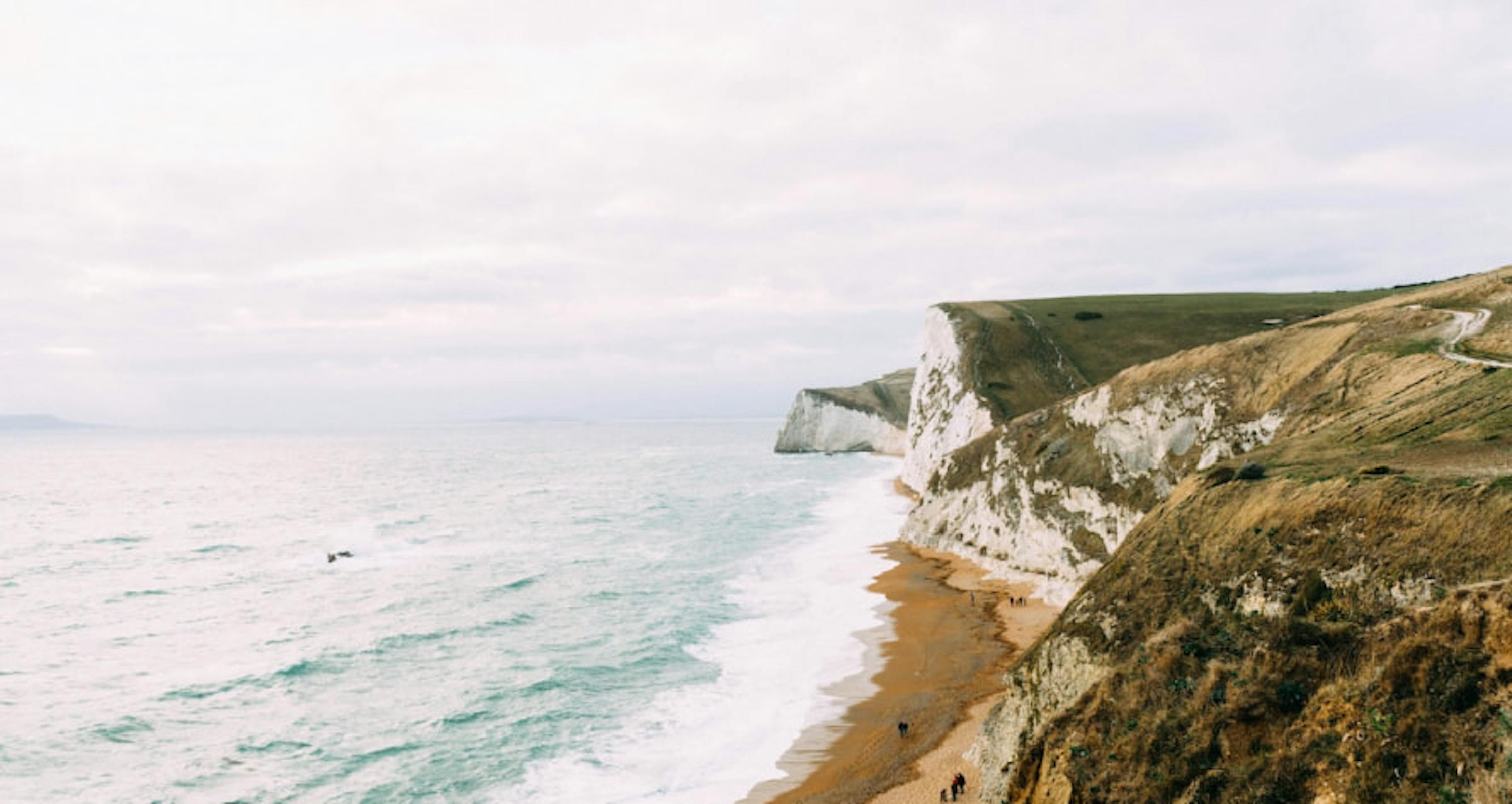 a beach in England