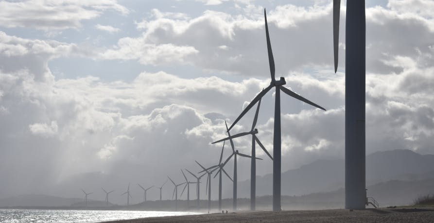 wind turbines in countryside