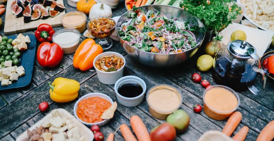 produce laid out everywhere groceries