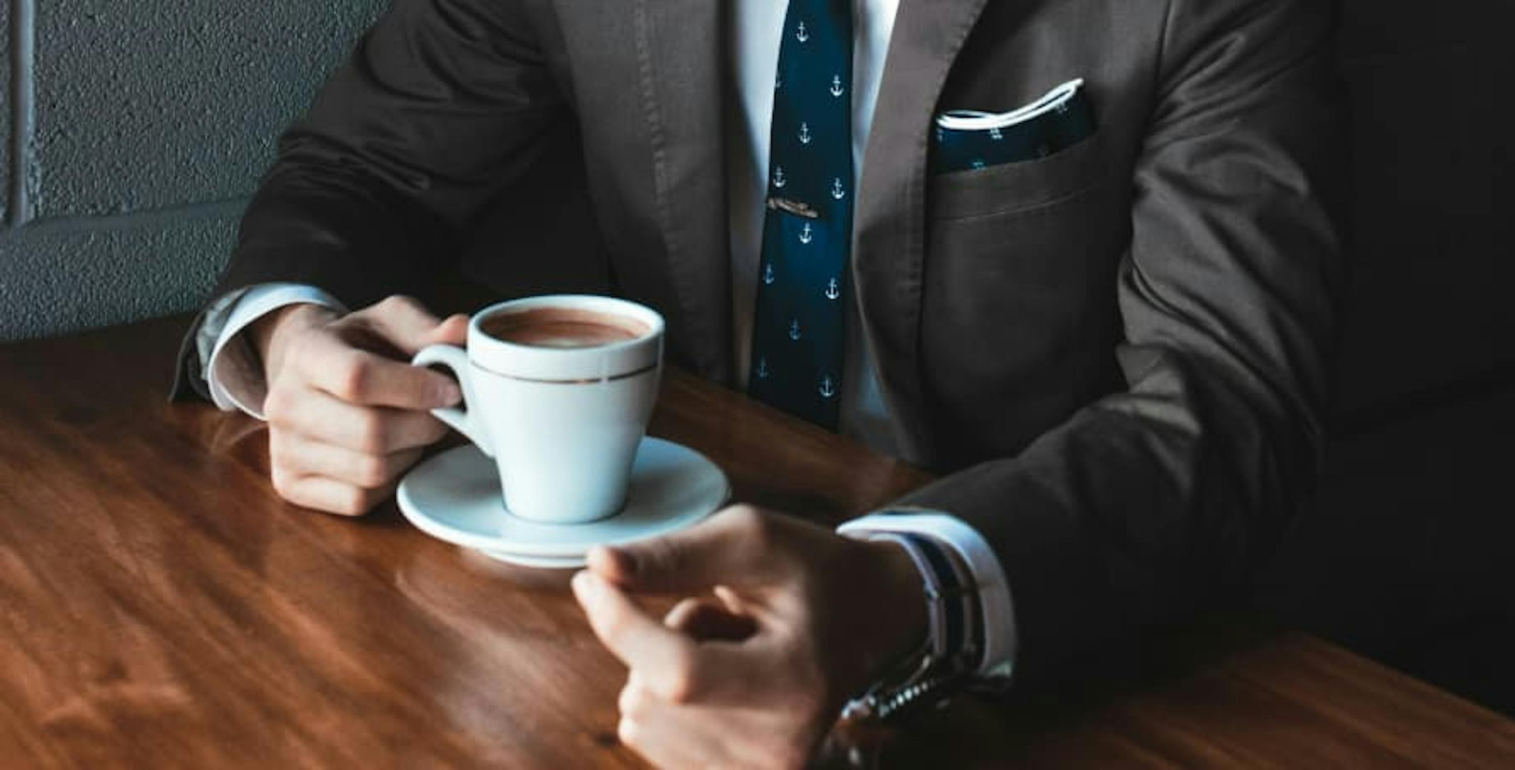 business man with his coffee