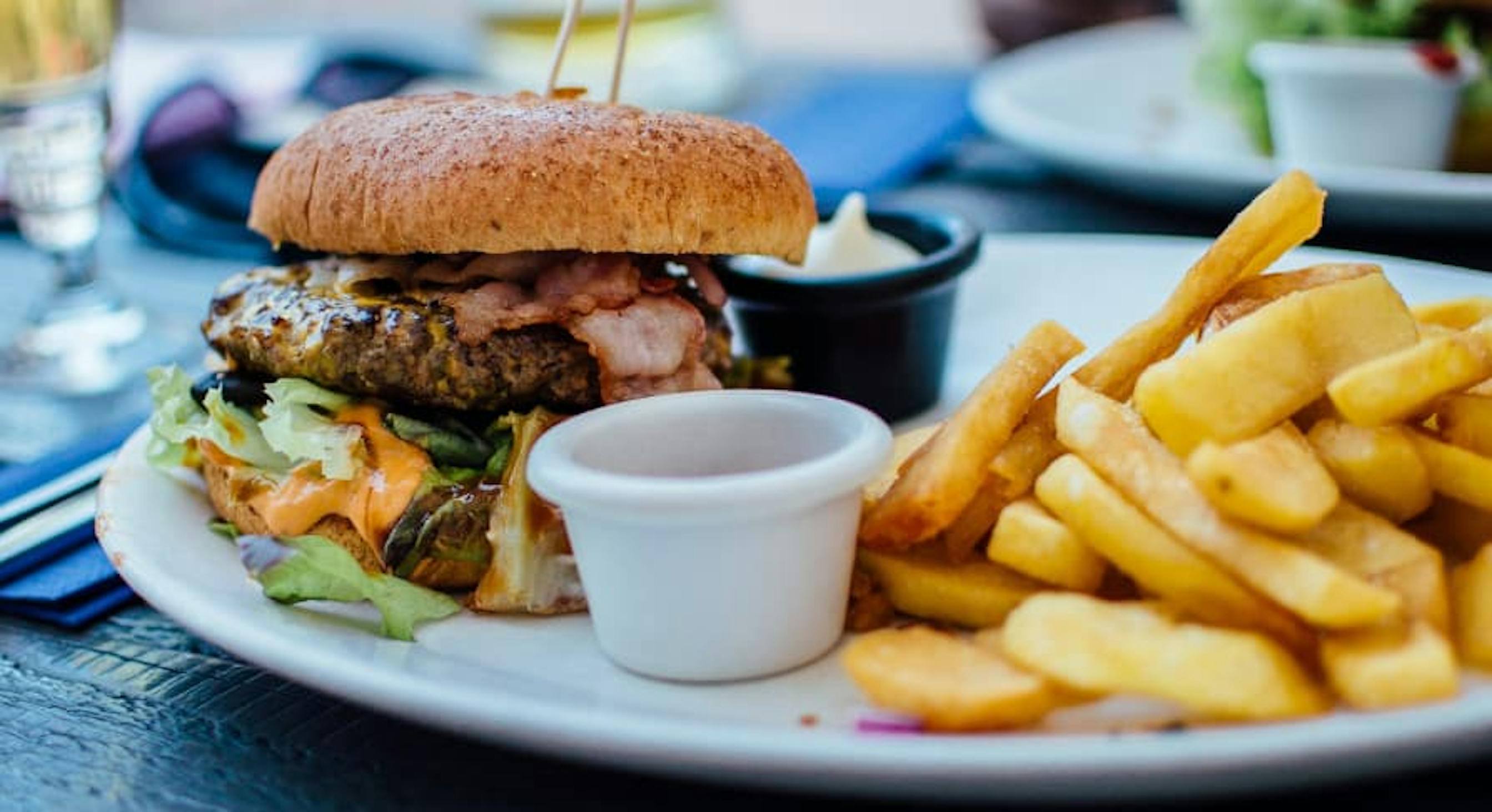 burgers and fries