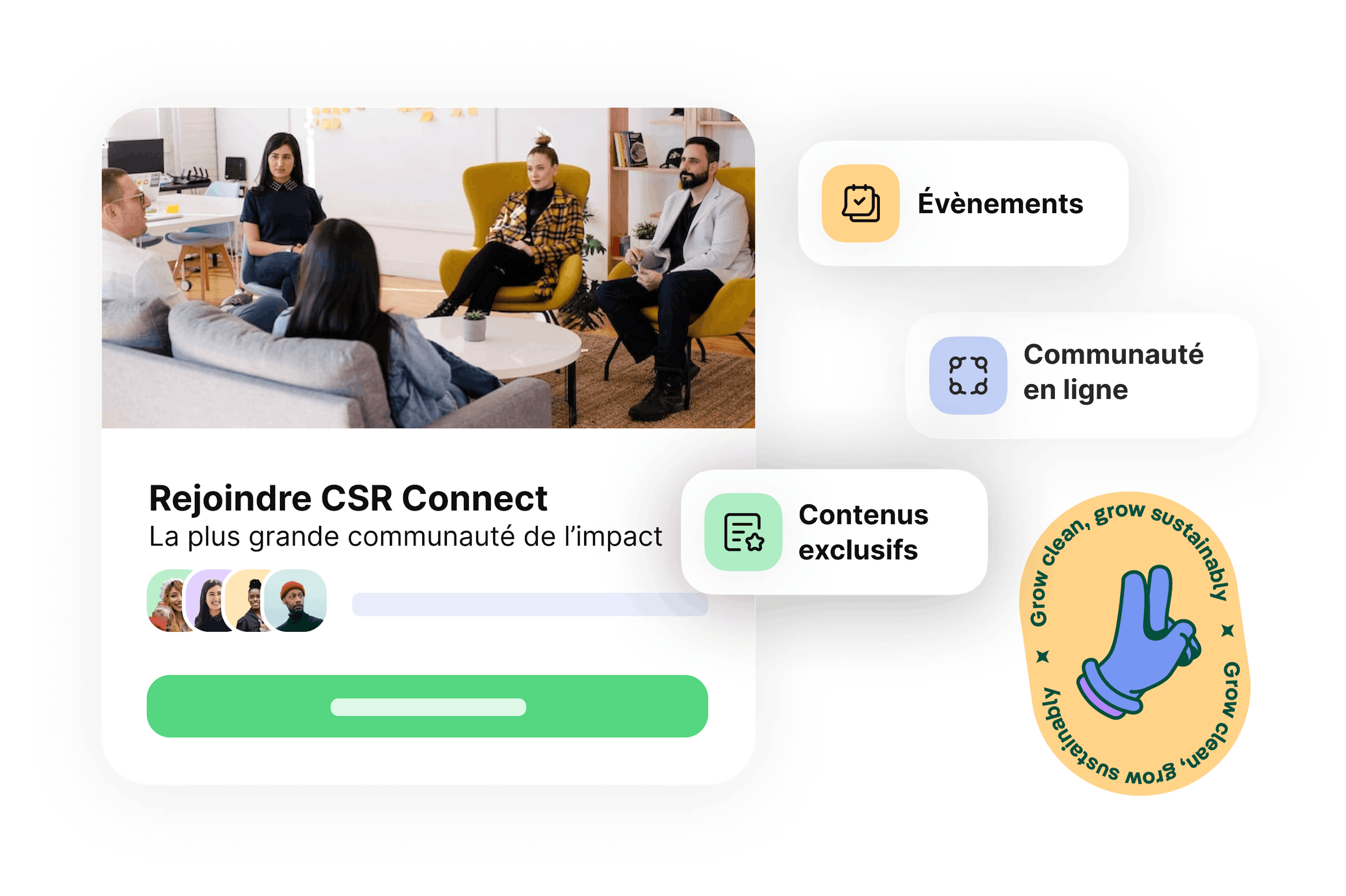 Animation et photo d'une entreprise