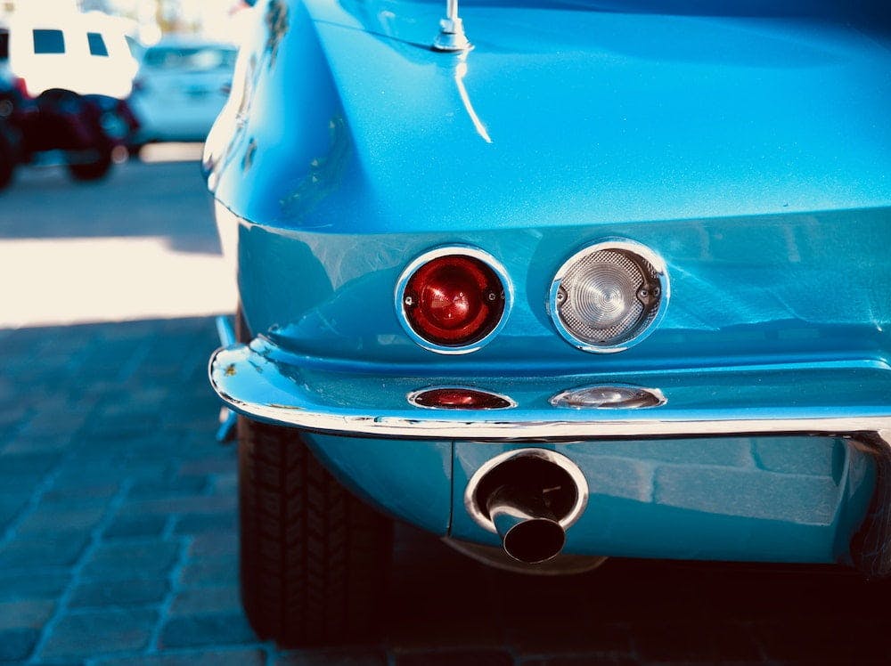 voiture bleu