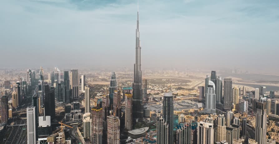 view over the city of Dubai