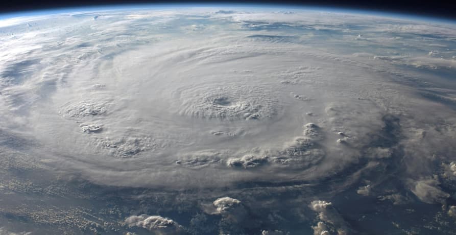 image of hurricane from outer space
